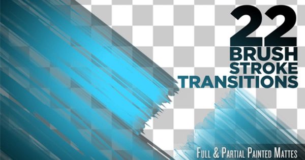 动态笔刷纹理特效背景视频素材 Brush Stroke Transitions