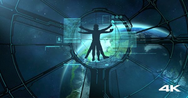 维特鲁威人太空站科幻背景视频素材 Space Station In Orbit缩略图 维特鲁威人太空站科幻背景视频素材 Space Station In Orbit