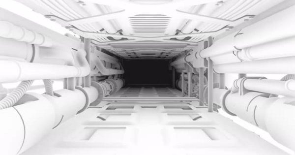 科幻管式隧道4K大洋岛精选高清视频素材 Pipe Tunnel 4k