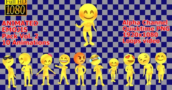 3D动画表情包视频素材 Comic Emoji  Pack