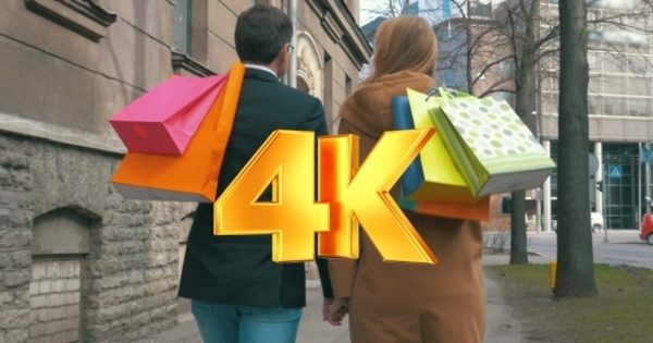 逛街购物夫妇大洋岛精选高清视频素材 Couple Walking After Shopping