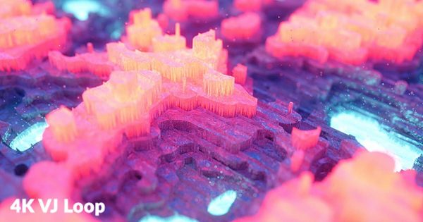 不规则晶体大洋岛精选高清视频素材 Crystal VJ Loop