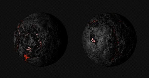 死亡行星旋转模拟大洋岛精选高清视频素材 Death Planet