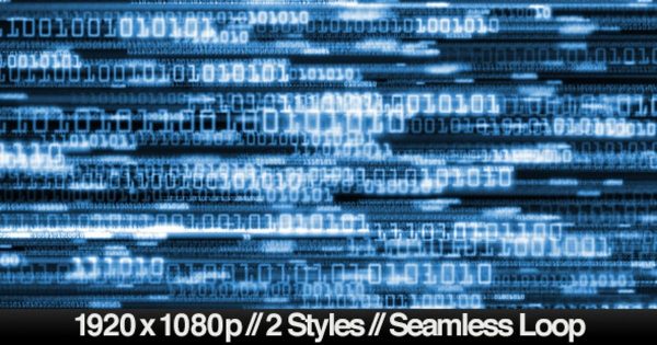 矩阵计算机编码数字模拟信息大洋岛精选背景视频素材 Matrix Computer Coding 1’s & 0’s Background Loop