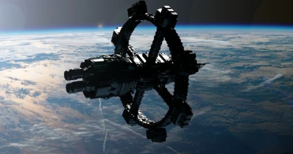 地球轨道太空站大洋岛精选高清视频素材 Space Station Orbiting Earth