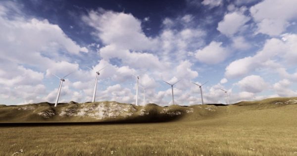 新能源发电风车大洋岛精选高清视频素材 Wind Power