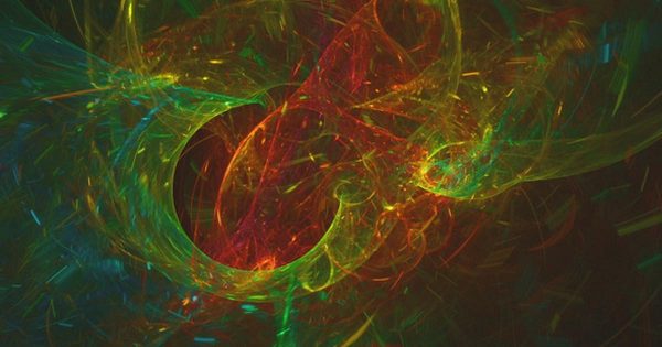 彩色粒子高清背景视频 Colorful Particles Background