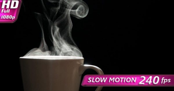 热腾腾饮料特写镜头视频素材 Steam From a Mug With a Hot Drink