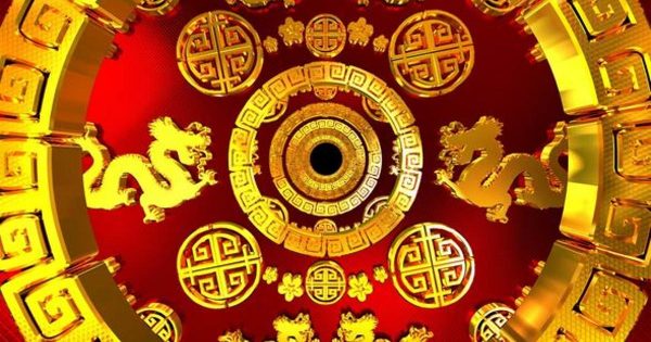 金色中国风元素大洋岛精选背景视频素材 Golden Dragons