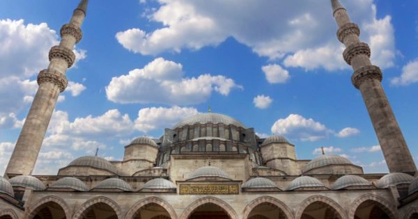 伊斯坦布尔清真寺景点大洋岛精选视频素材 Sultanahmet Camii in Istanbul