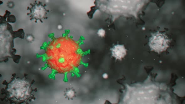 冠状病毒Covid 19形态结构渲染视频影片素材v4 Coronavirus Covid 19 V4