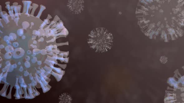 新冠病毒透明状三维动画视频素材 Coronavirus Covid 19