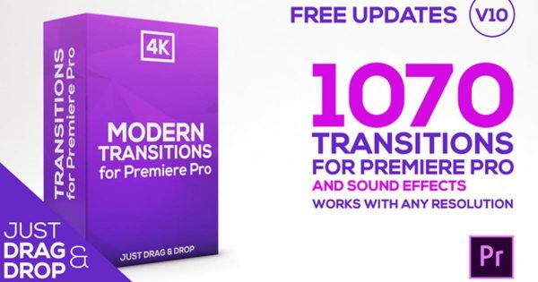 919个现代风格视频转场大洋岛精选PR模板[附加156个声音特效] Modern Transitions | For Premiere PRO