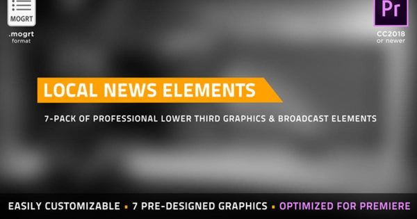 新闻直播现场新闻直播间元素大洋岛精选PR模板 Local News Elements | MOGRT for Premiere Pro缩略图 新闻直播现场新闻直播间元素大洋岛精选PR模板 Local News Elements | MOGRT for Premiere Pro