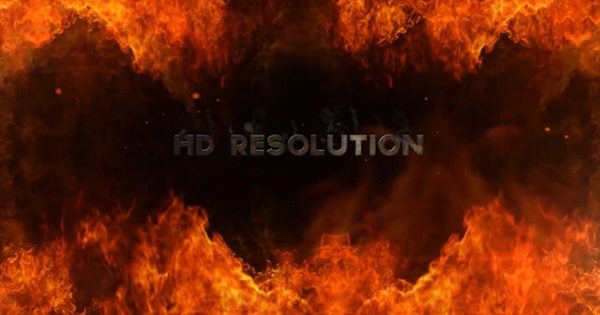 烈烈雄火片头字幕标题特效大洋岛精选PR模板 Fires Of Doom