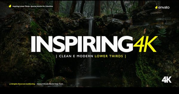 创意片头动态字幕特效大洋岛精选PR模板 Inspiring Lower Thirds for Premiere
