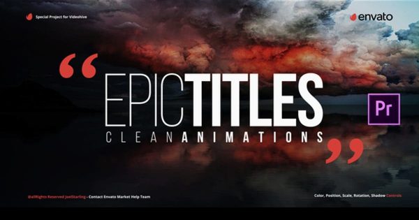 动态字幕特效大洋岛精选PR模板 Epic Titles for Premiere