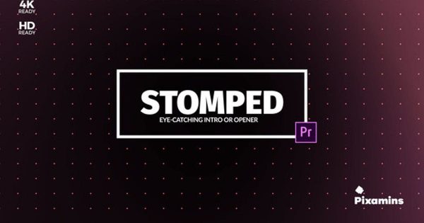 简约黑白风视频制作开场大洋岛精选PR模板 Stomped Opener | For Premiere PRO