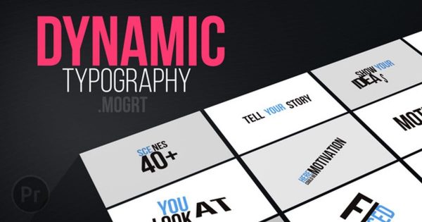 40种视频动态字幕大洋岛精选PR模板 Dynamic Typography | Mogrt
