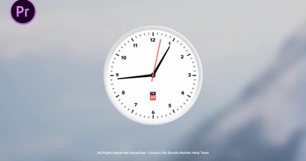 模拟时钟动画大洋岛精选PR模板 Analog Clock Creator For Premiere