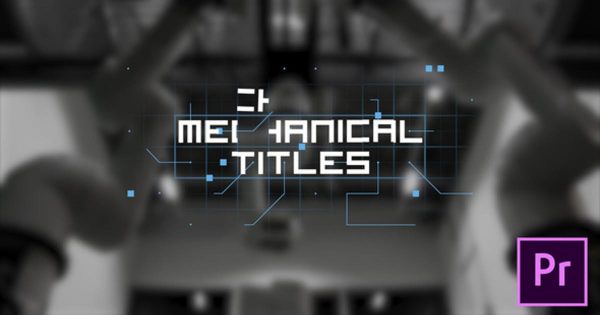 充满机械自动化字幕标题特效大洋岛精选PR模板 Mechanical Titles