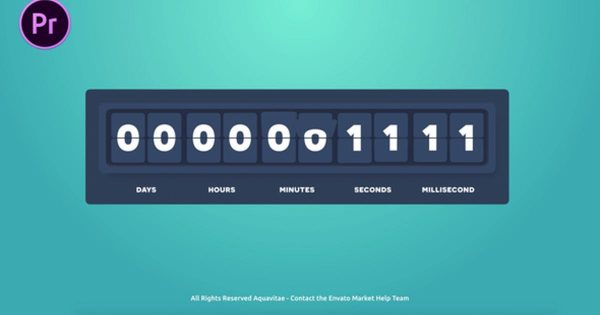 翻页计数器动画特效大洋岛精选PR模板 Flip Counter Creator for Premiere
