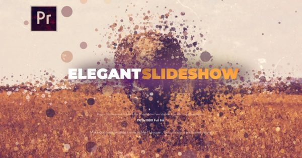 圆点粒子特效视频过渡转场大洋岛精选PR模板 Elegant Slideshow I Opener