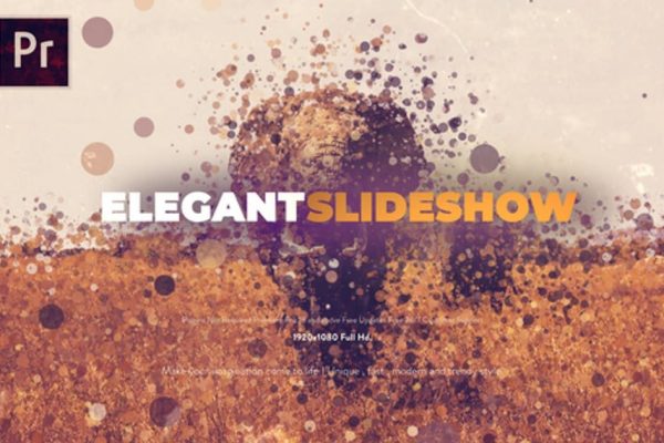 圆点粒子特效视频过渡转场大洋岛精选PR模板 Elegant Slideshow I Opener