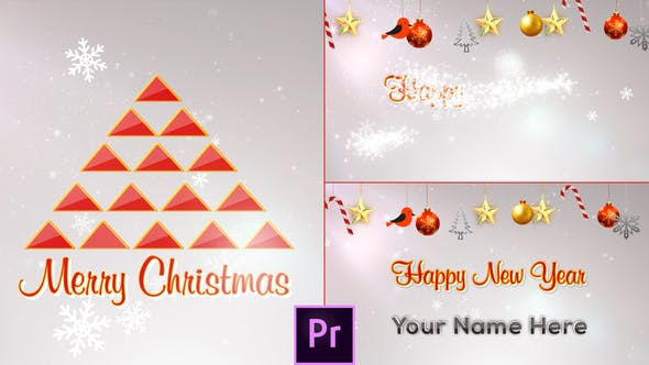 极简设计风格圣诞节主题视频PR片头模板素材 Christmas Opener Minimal – Premiere Pro