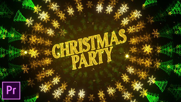 LED灯光特效圣诞节活动派对邀请视频大洋岛精选PR模板 Christmas Party Invitation – Premiere Pro