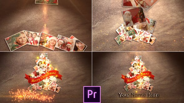 圣诞树动画特效电子相册视频大洋岛精选PR模板 Christmas Photos – Premiere Pro