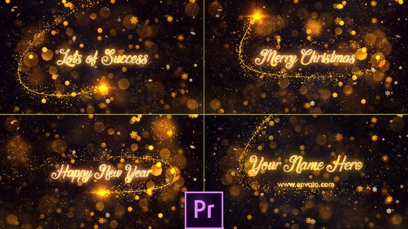 圣诞节祝福视频粒子动画效果大洋岛精选PR模板 Christmas Wishes – Premiere Pro