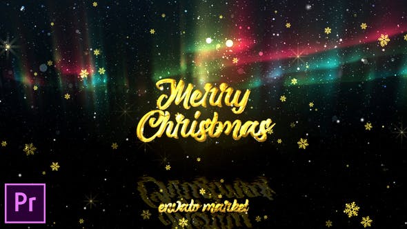 花仙子黄金粒子动画特效圣诞节祝福视频大洋岛精选PR模板 Christmas Greetings – Premiere Pro