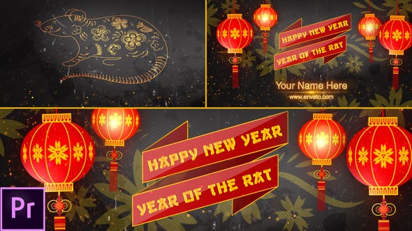 中国风2020年主题活动开场动画视频大洋岛精选PR模板 Chinese New Year Opener 2020 – Premiere Pro