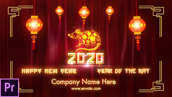 2020年中国新年主题活动开场动画视频大洋岛精选PR模板 Chinese New Year 2020 – Premiere Pro