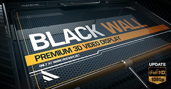 科技感十足视频墙大洋岛精选AE模板 Black Wall