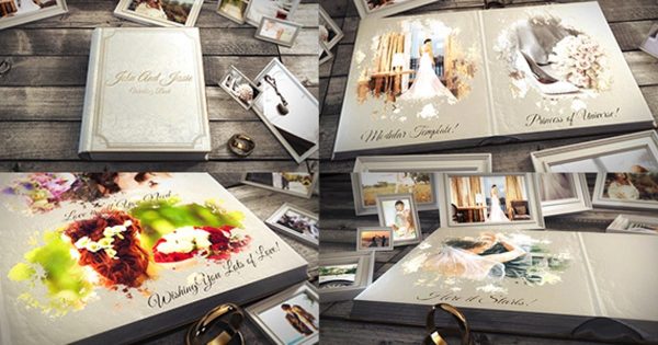 婚纱照相册演示动画大洋岛精选AE模板 Wedding Book