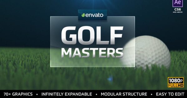 高尔夫比赛直播片头特效大洋岛精选AE模板 Golf Masters Graphics Package