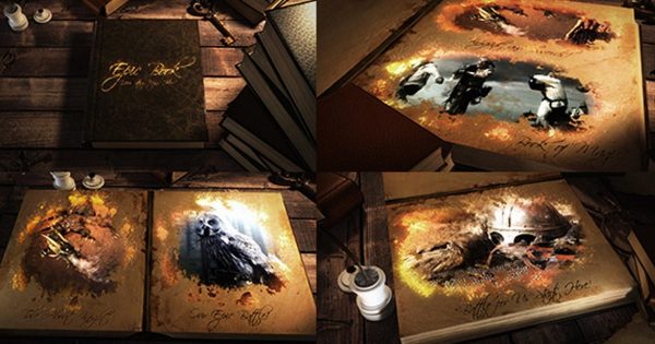 史诗般图书翻页开场特效大洋岛精选AE模板 Epic Book