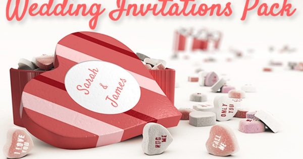 婚礼婚庆开场视频大洋岛精选AE模板 Wedding Invitations Pack