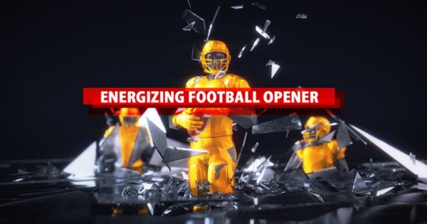 劲爆美式足球橄榄球节目开场特效大洋岛精选AE模板 Energizing Football Opener