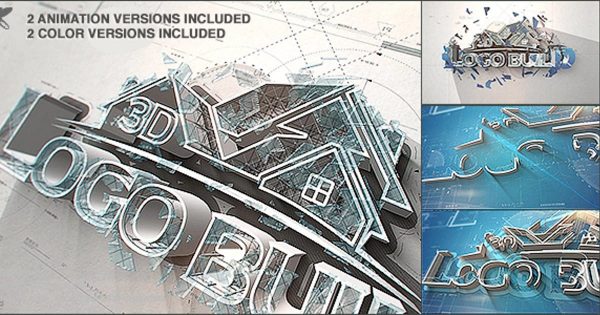 3D动态构造特效Logo演示大洋岛精选AE模板 3D Logo Build