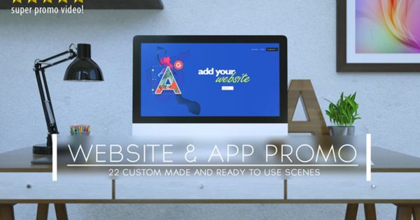 网站设计&APP UI设计二合一动态演示大洋岛精选AE模板 Website and App Promo