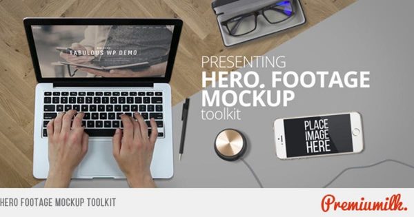 巨无霸动态场景样机大洋岛精选AE模板 Hero Footage Mockup Toolkit