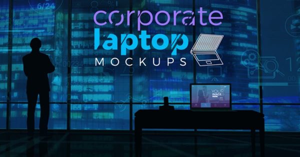创意笔记本电脑演示大洋岛精选AE模板 Corporate Laptop Mockups