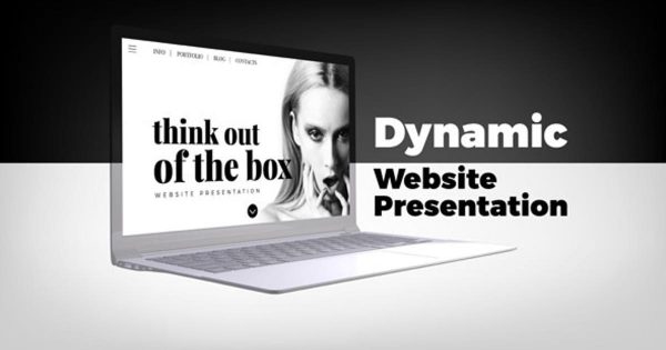 网站设计动态演示大洋岛精选AE模板 Dynamic Website Presentation
