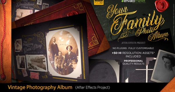 复古电子相册大洋岛精选AE模板 The Vintage Photography Album
