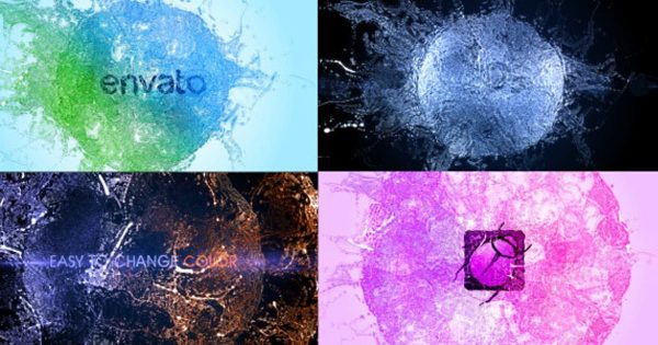 液体飞溅特效Logo演示大洋岛精选AE模板 Splash Logo – Particle Effect 11