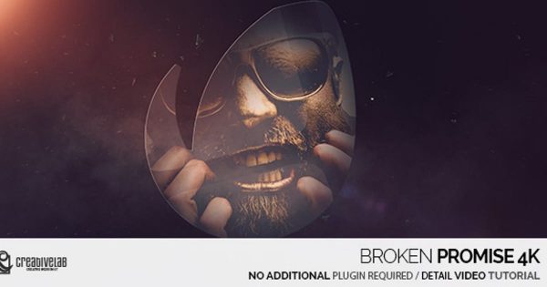 玻璃破碎字幕标题动态特效大洋岛精选AE模板 Broken Promise 4K缩略图 玻璃破碎字幕标题动态特效大洋岛精选AE模板 Broken Promise 4K