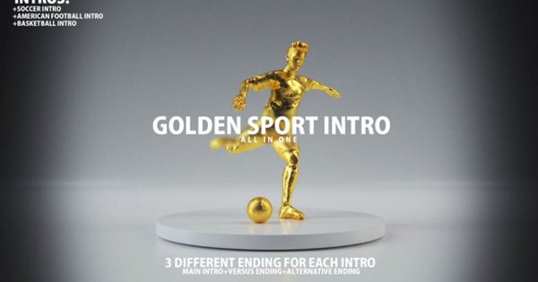 各种球类赛事杯赛介绍视频大洋岛精选AE模板 Golden Sport Intro缩略图 各种球类赛事杯赛介绍视频大洋岛精选AE模板 Golden Sport Intro